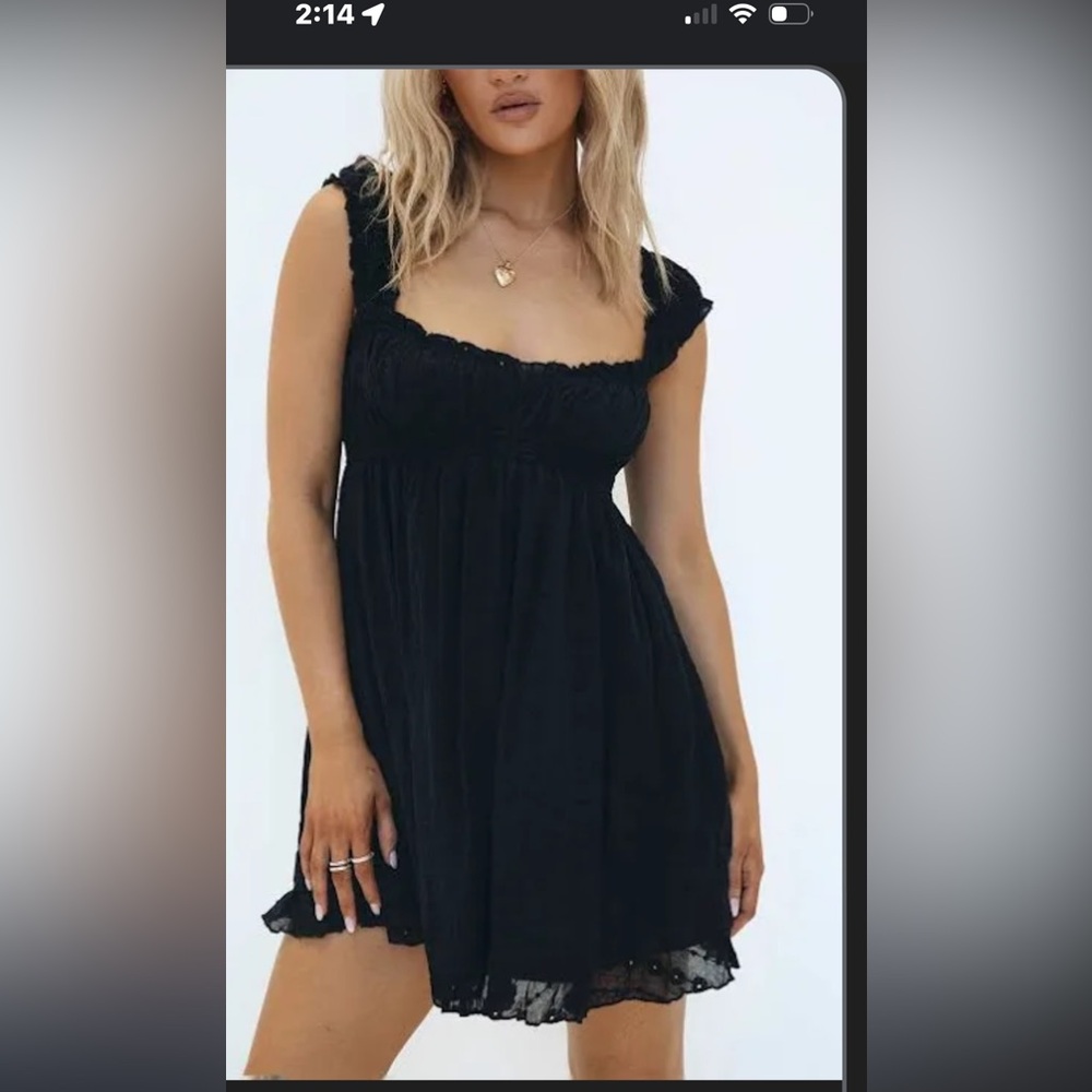 Princess Polly black baby doll dress